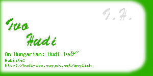 ivo hudi business card